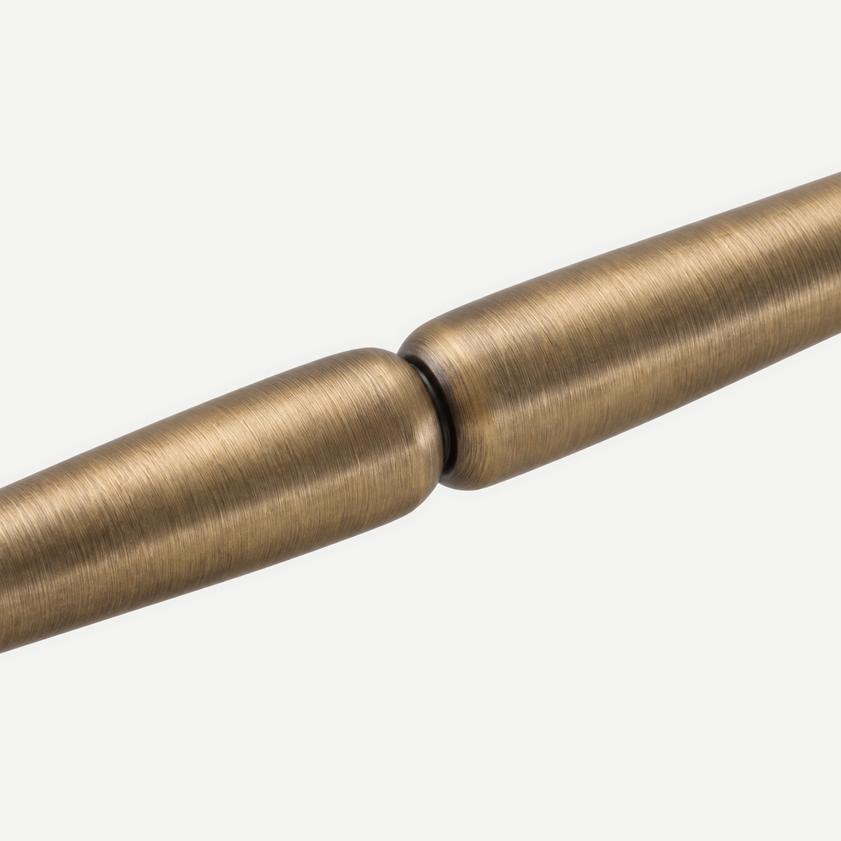 Brushed bronze pull - split spindle grip centre detail
