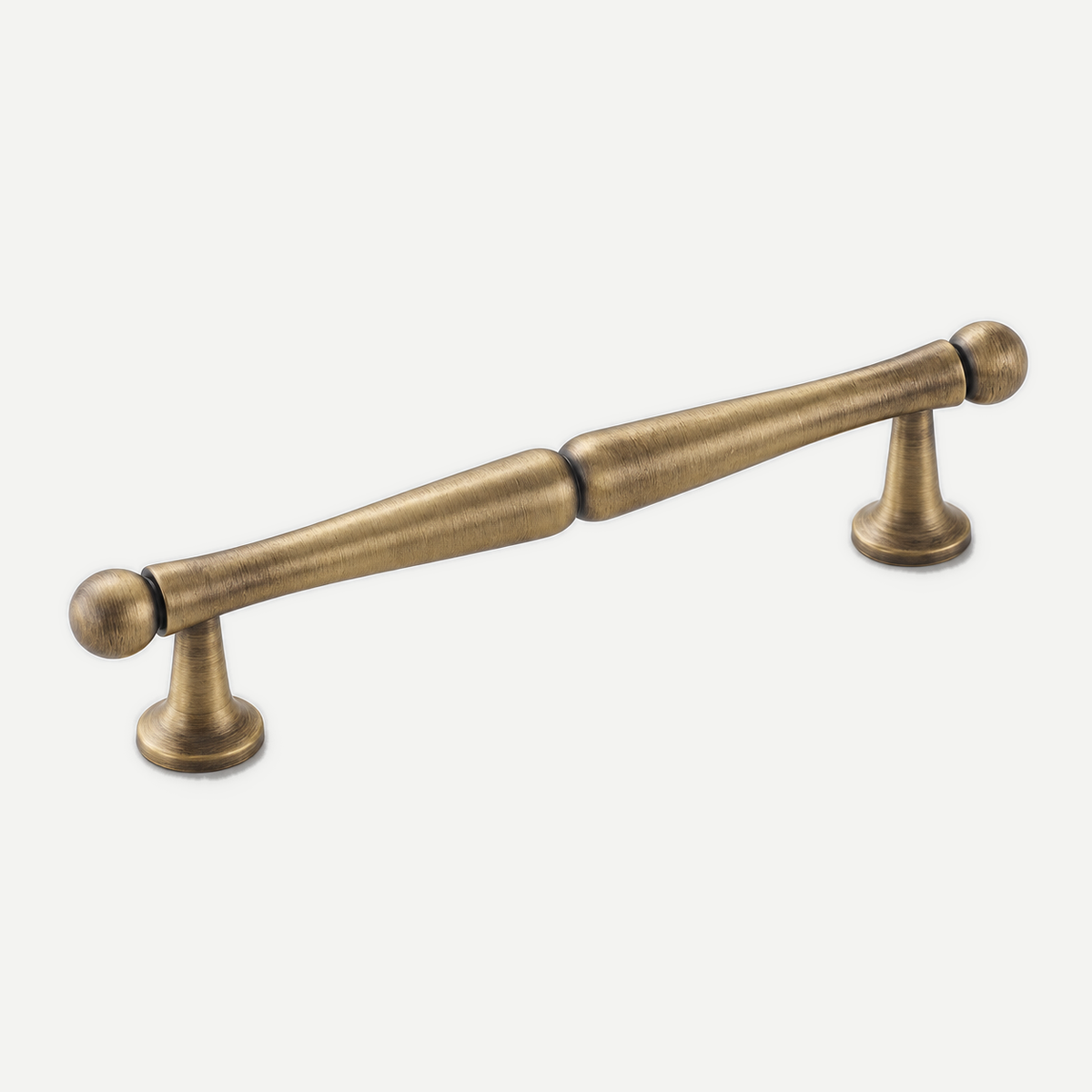 Brushed bronze spindle cabinet pull - 96mm hole spacing