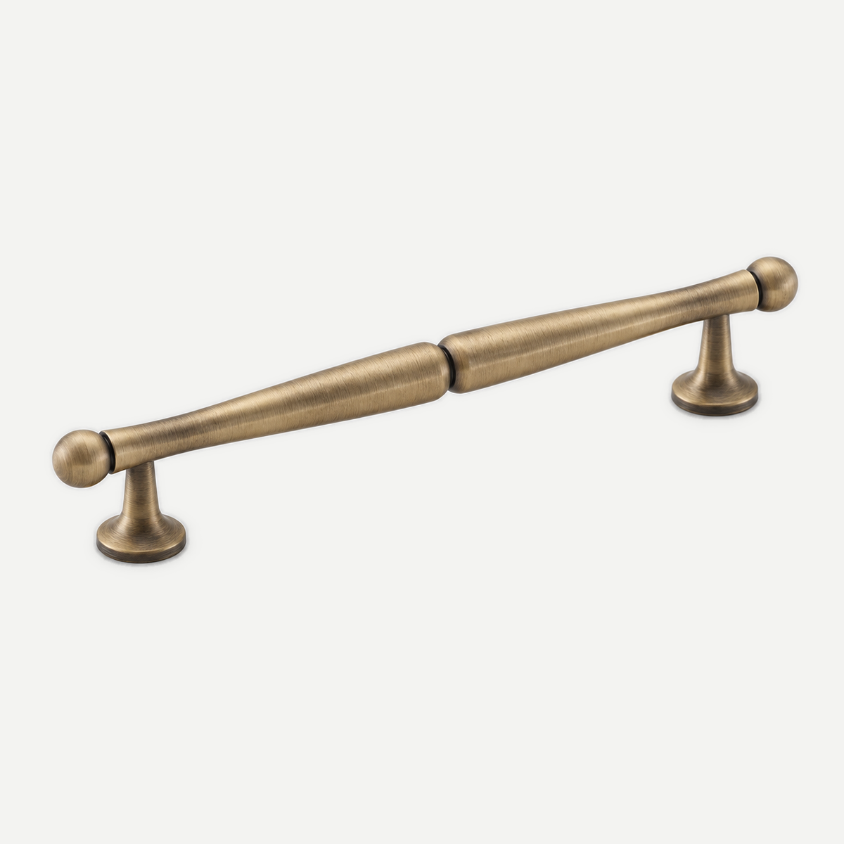 Brushed bronze spindle cabinet pull - 128mm hole spacing