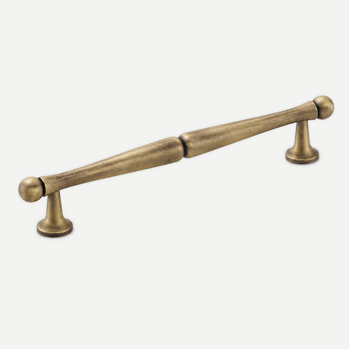 Brushed bronze spindle cabinet pull - 160mm hole spacing