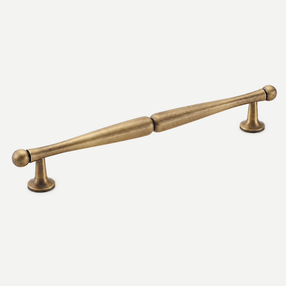 Brushed bronze spindle cabinet pull - 192mm hole spacing