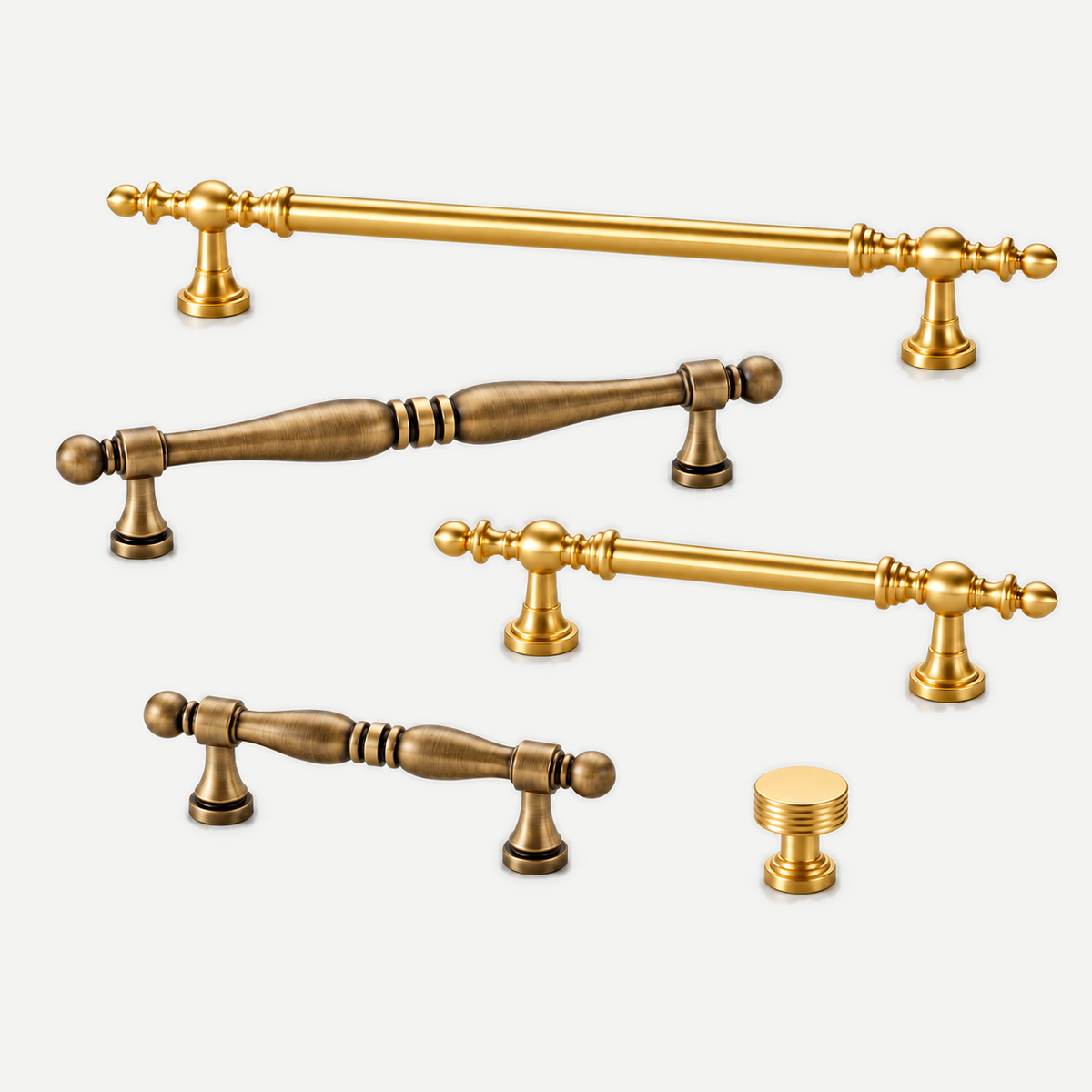 Ornate Brass Cabinet Handles & Knobs 27-224mm — product image 1