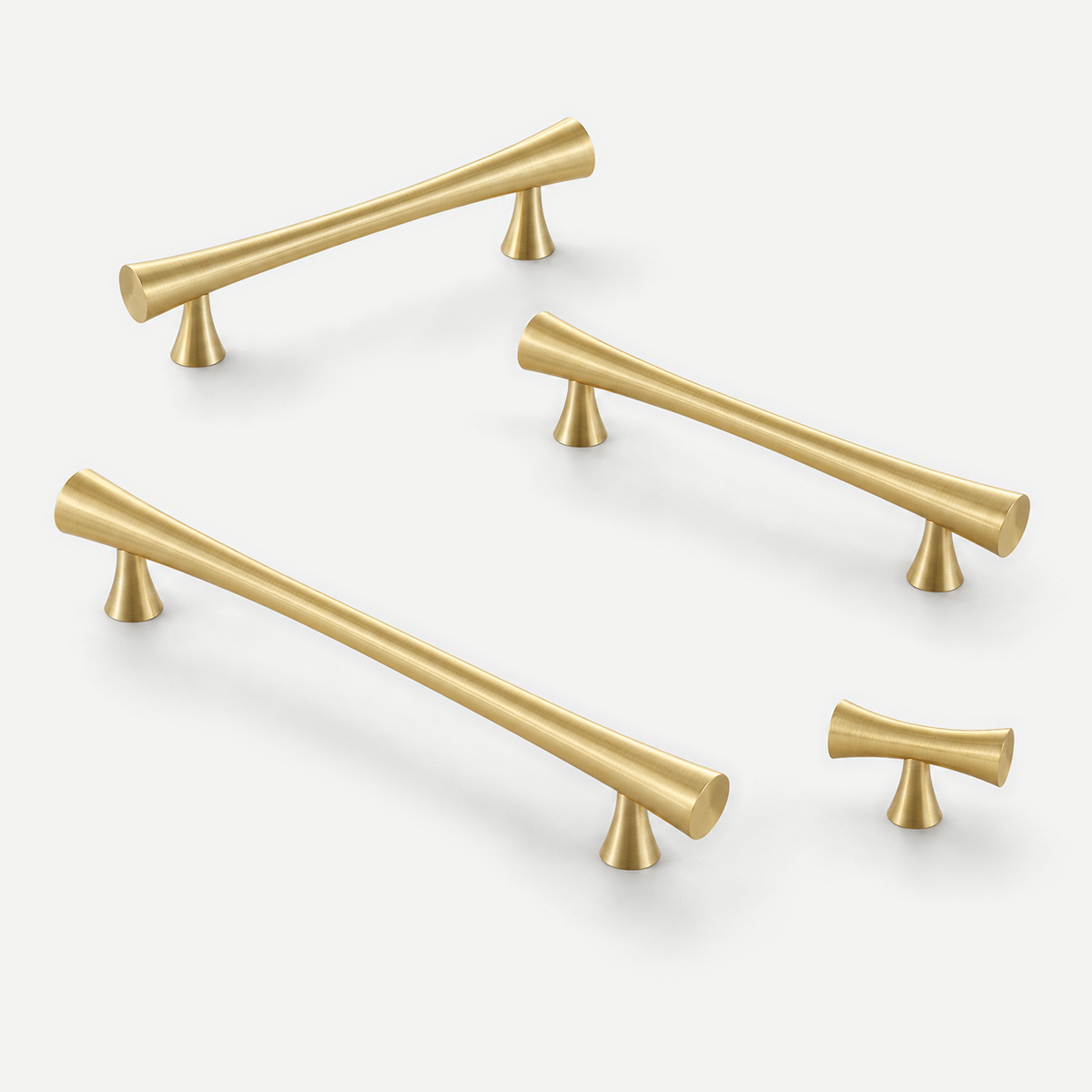 Brushed brass model805 - Allfouractualsizes in asymmetric hero