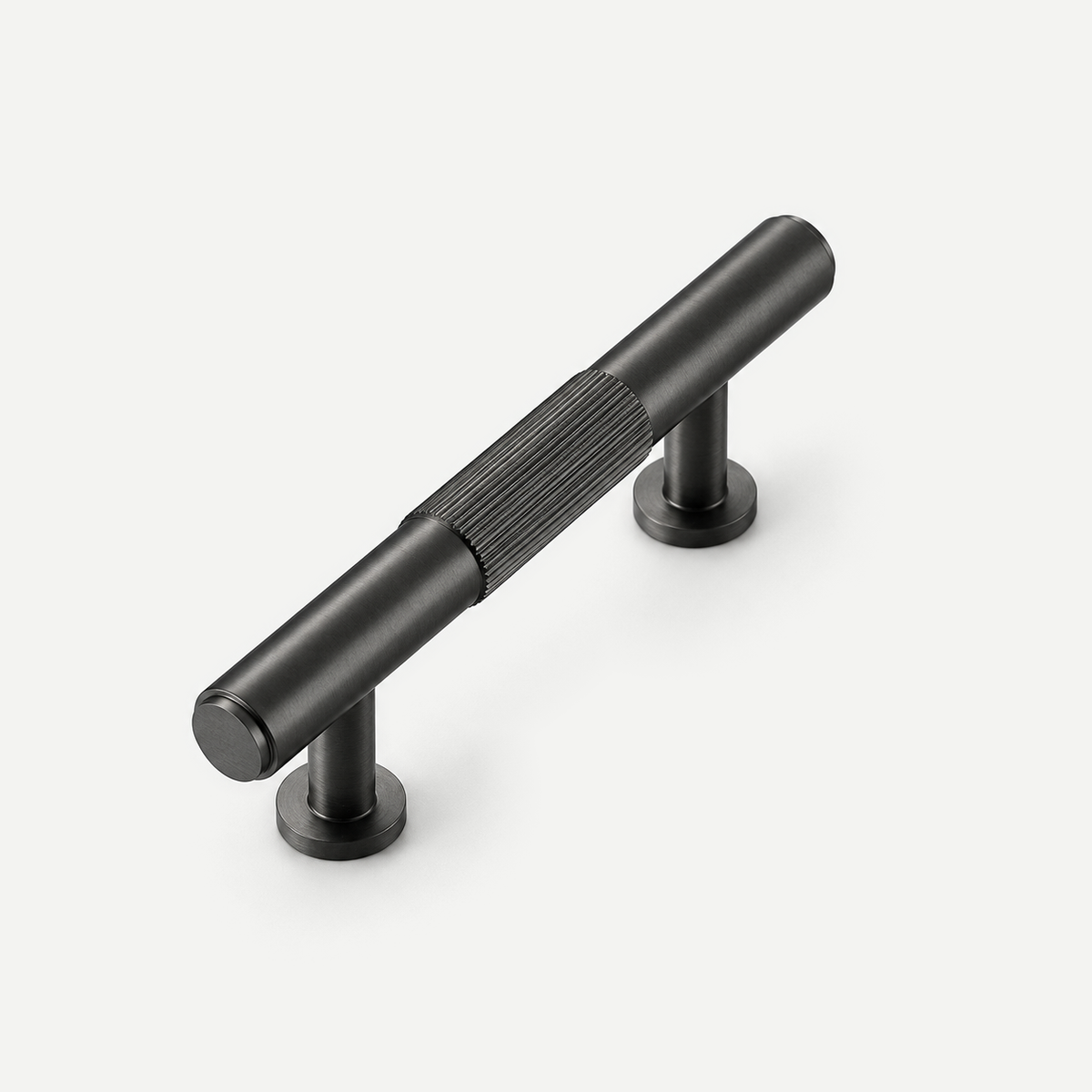 Grey striped cabinet pull - 64 mm hole centres