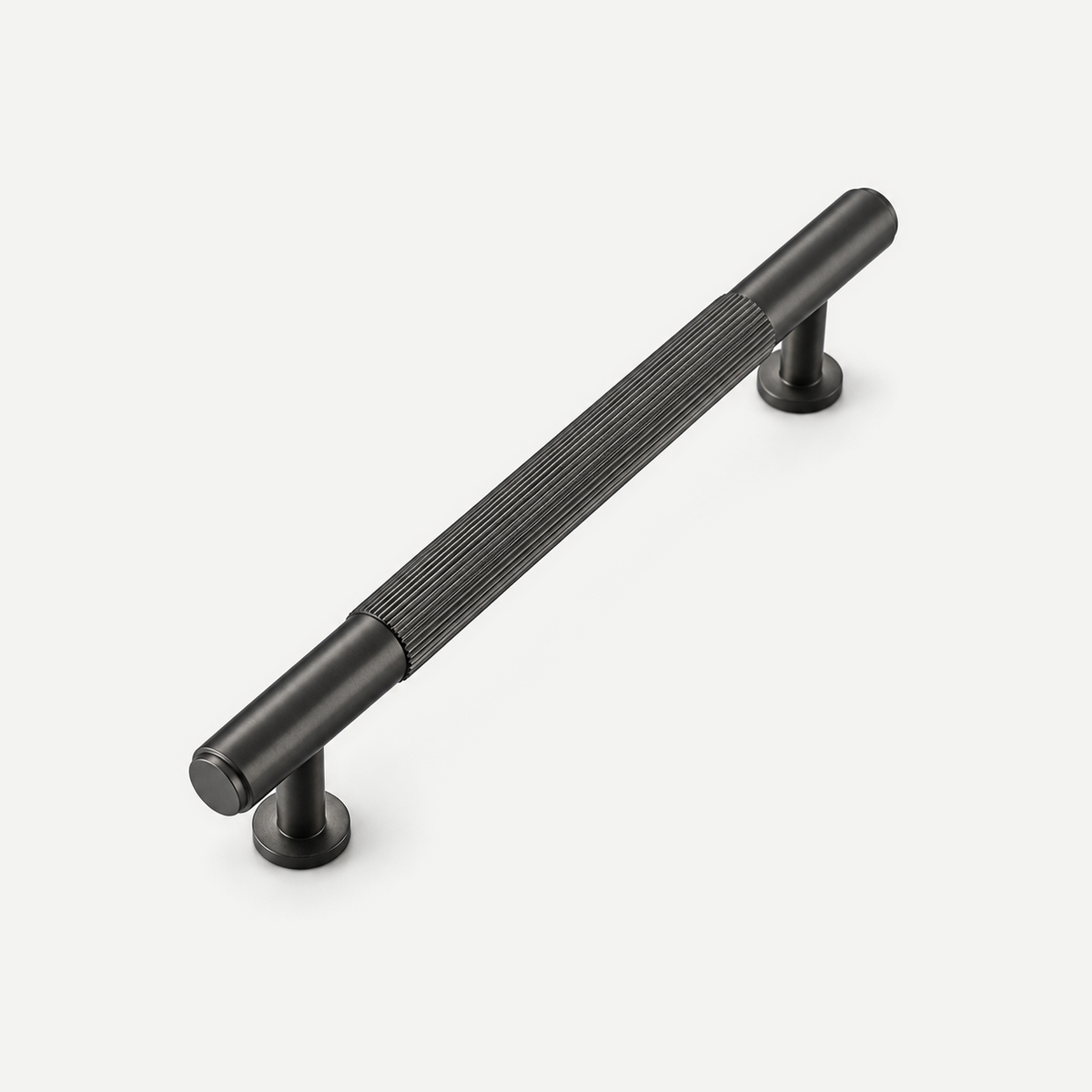 Grey striped cabinet pull - 128 mm hole centres