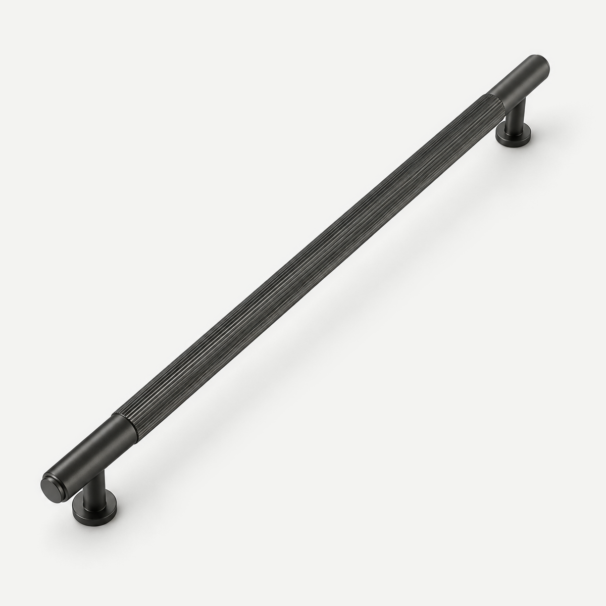 Grey striped cabinet pull - 256 mm hole centres