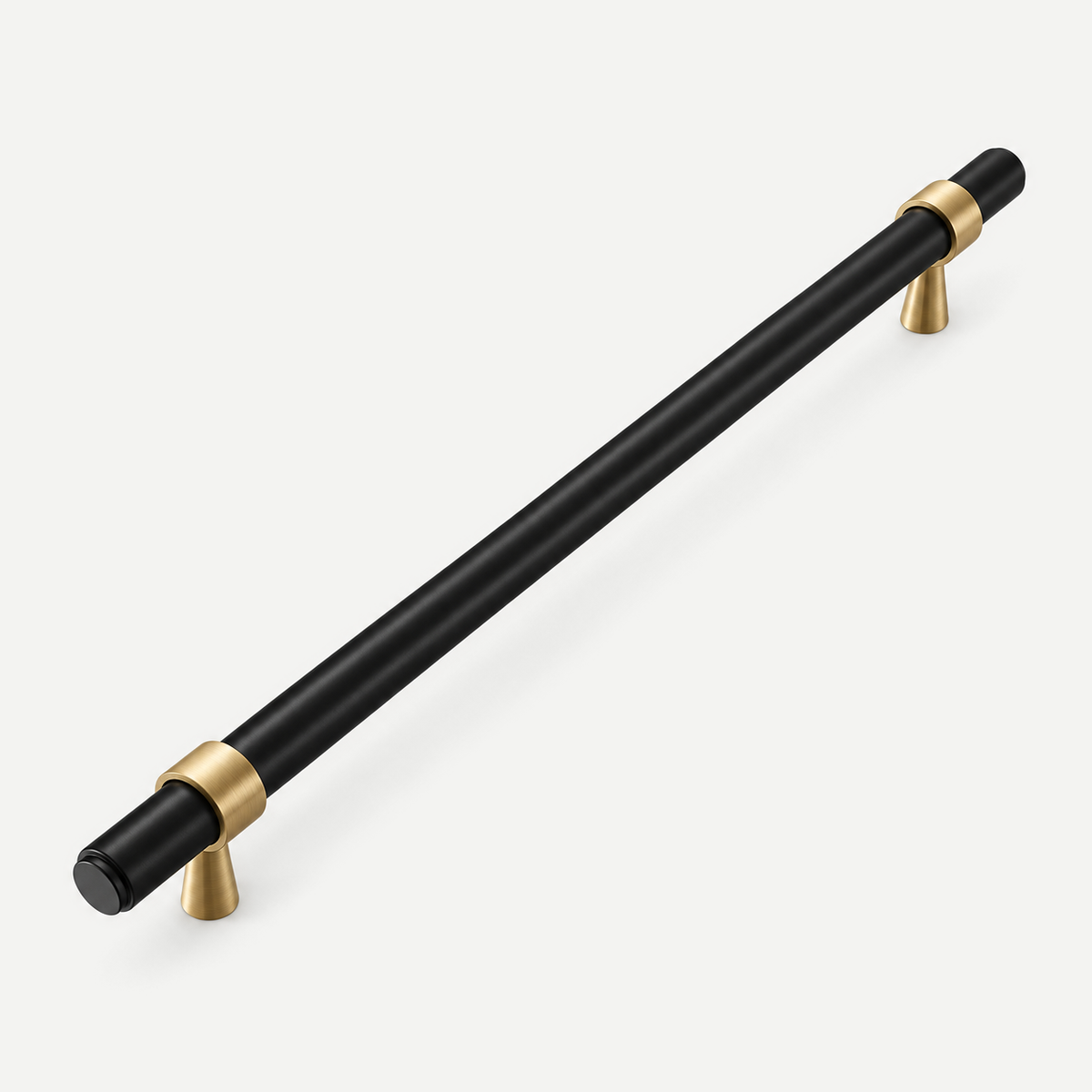 Black and brass cabinet handle 160mm hole distance