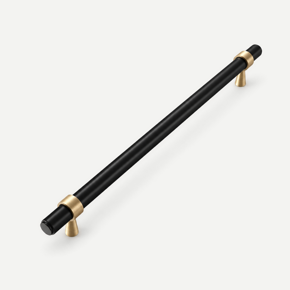 Black and brass cabinet handle 192mm hole distance