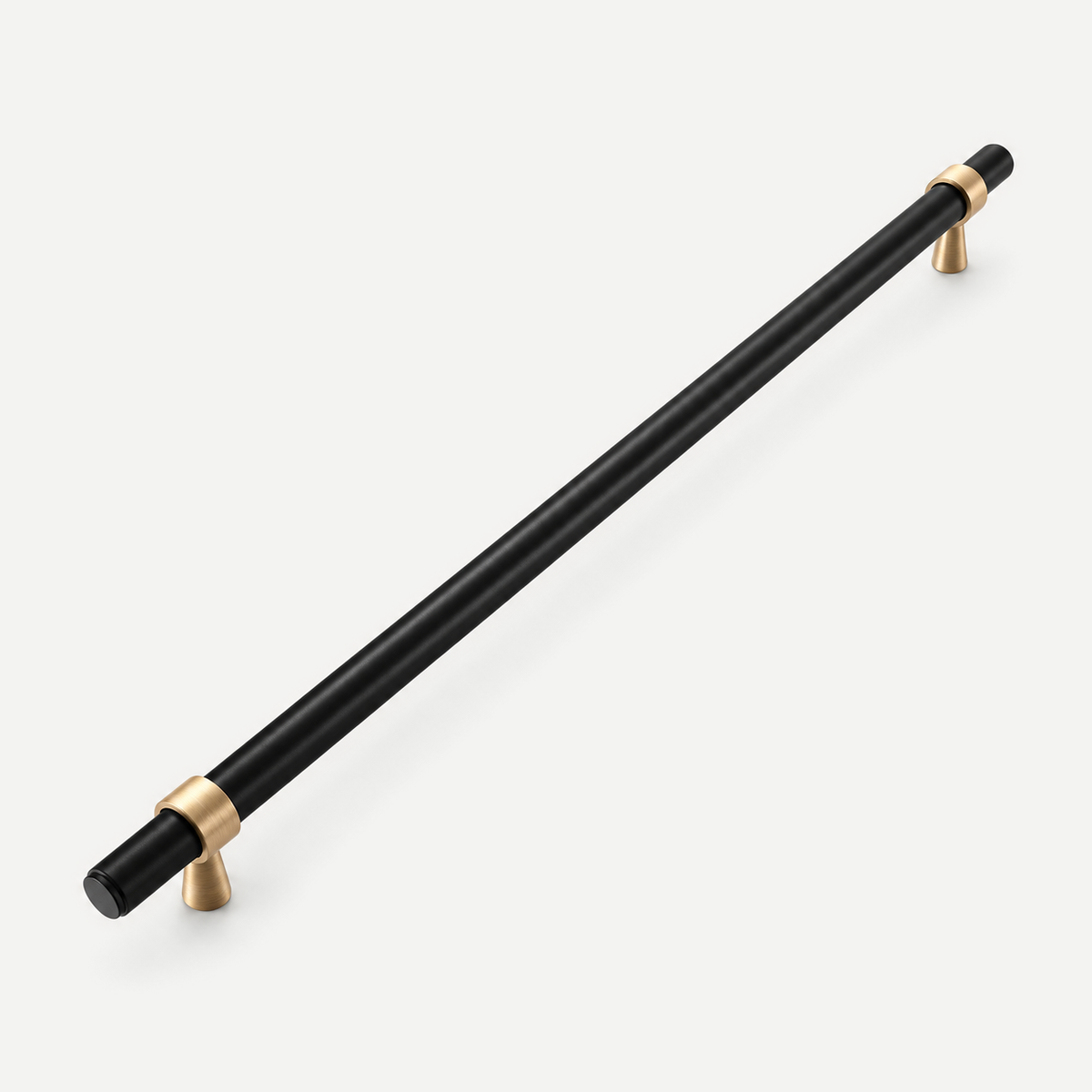 Black and brass cabinet handle 224mm hole distance