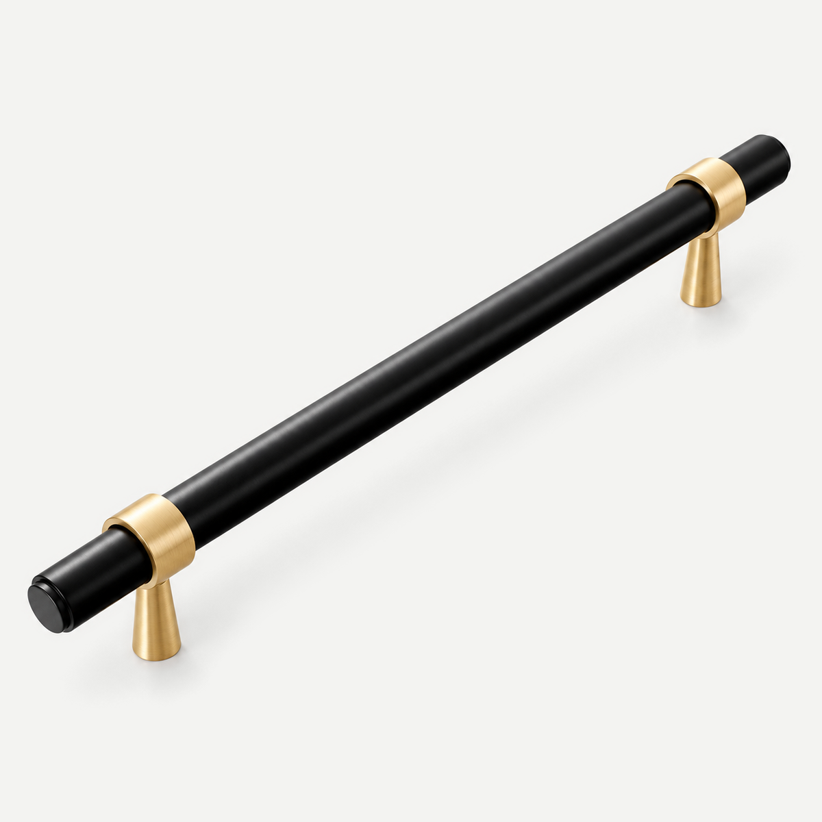 Black and brass cabinet handle 320mm hole distance