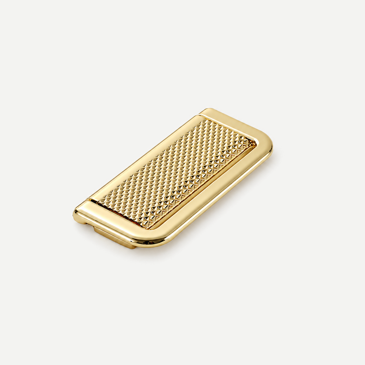 Zinc Alloy Cabinet Handles, Knobs & Pulls - 2 Colours - Gold hinged pull 64mm centres