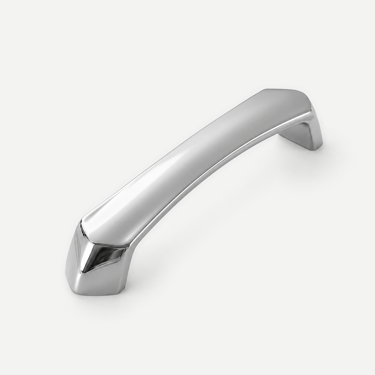 Bright Silver Brass Cabinet Handle 2 Hole Distance 96-192mm — product image 2