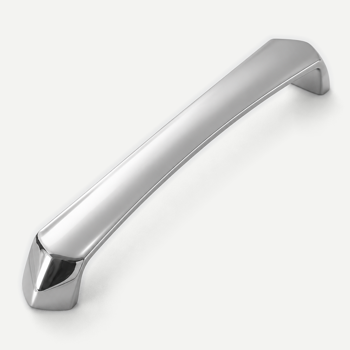 Bright Silver Brass Cabinet Handle 2 Hole Distance 96-192mm — product image 4