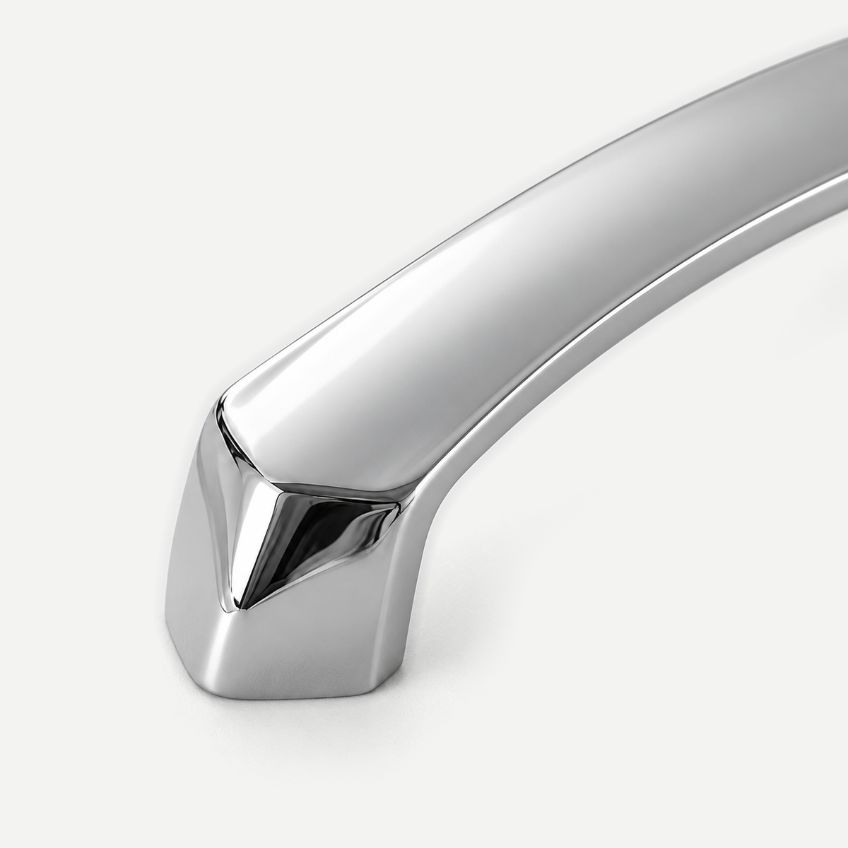 Bright Silver Brass Cabinet Handle 2 Hole Distance 96-192mm — product image 5