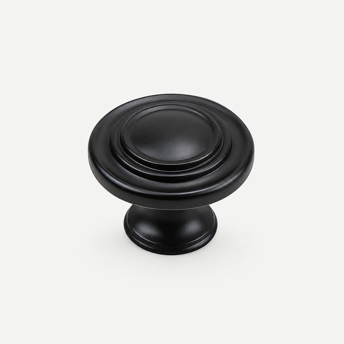 Black stepped single-hole cabinet knob32mm