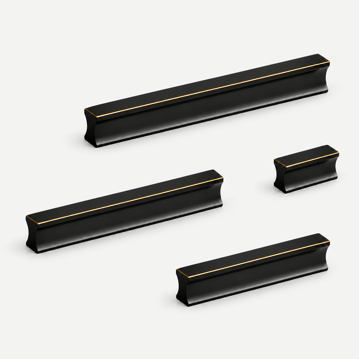 Matte Black Brass Cabinet Lip Pull 32-160mm — product image 1