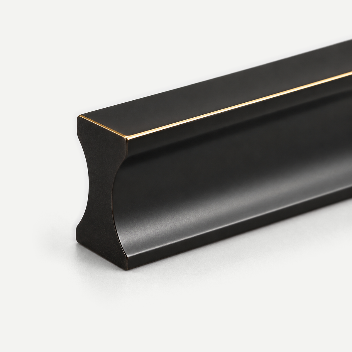 Matte Black Brass Cabinet Lip Pull 32-160mm — product image 6