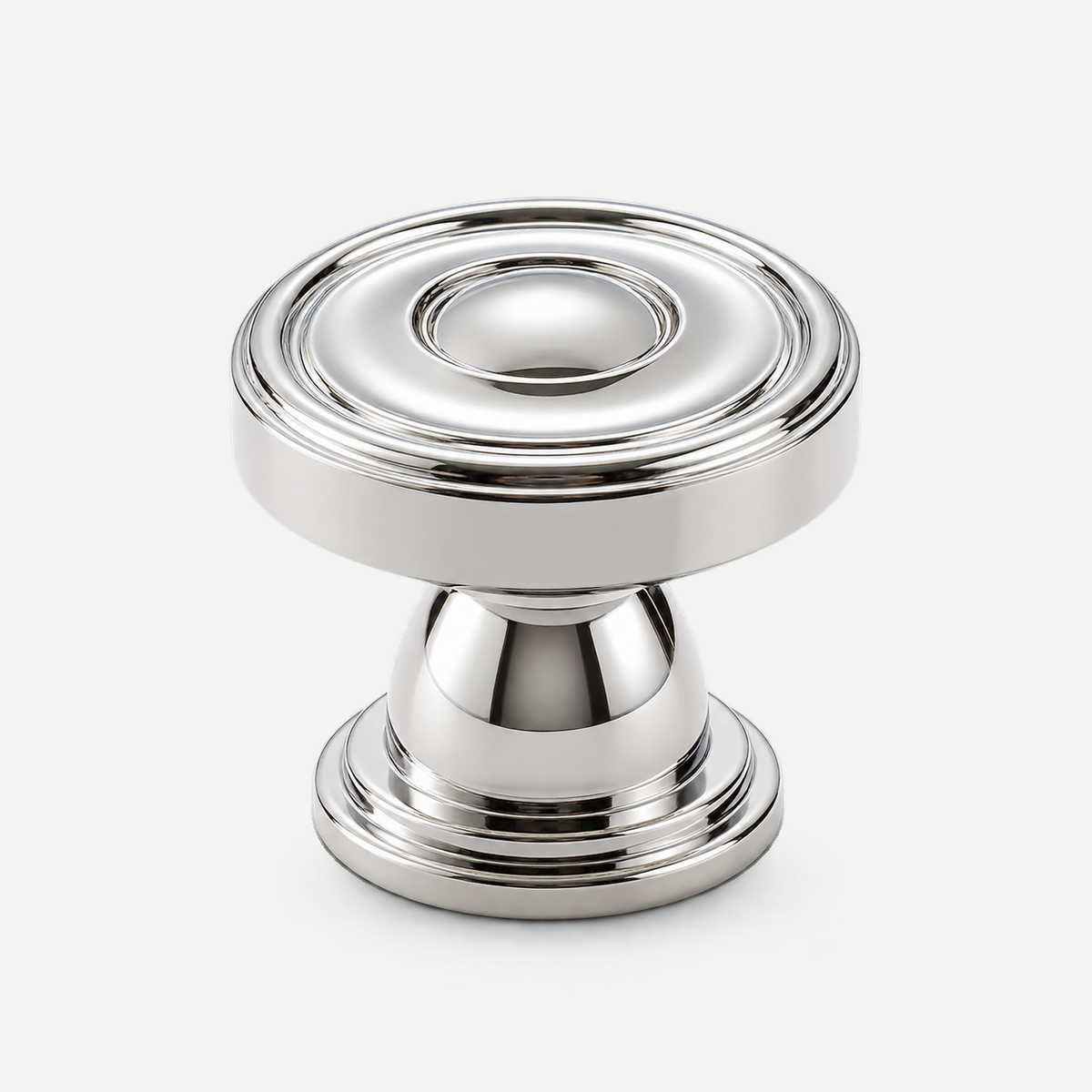 Silver Gold Brass Cabinet Handles & Knobs 96-128mm - Silver flat-top knob30mm