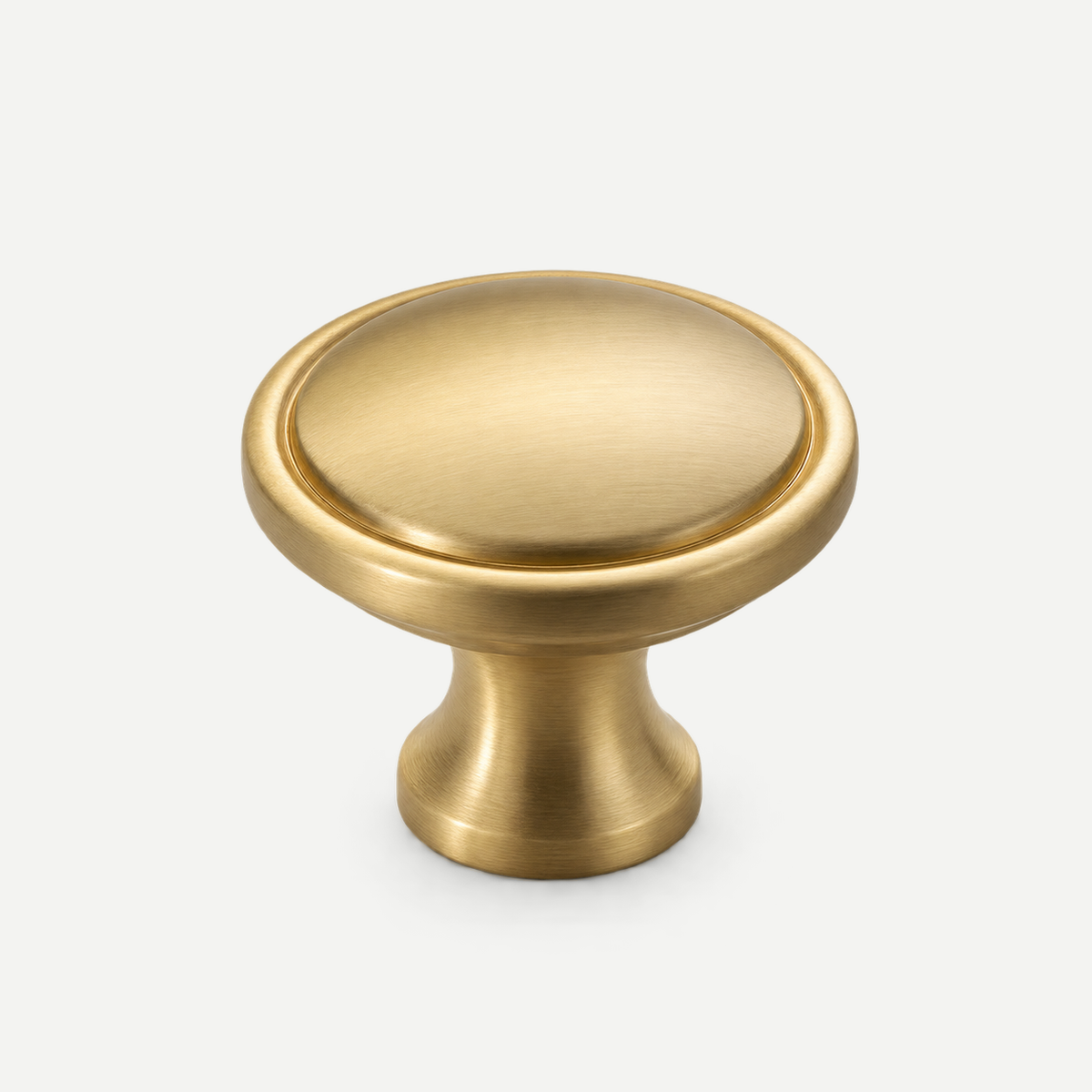 Brushed brass round knob35mm - single item