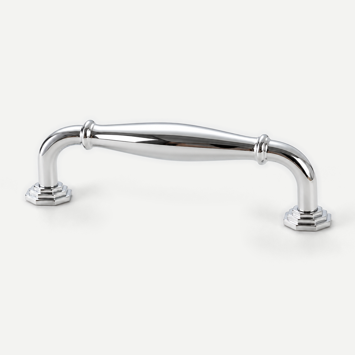 Bright Silver Brass Cabinet Handle 96-192mm — product image 2