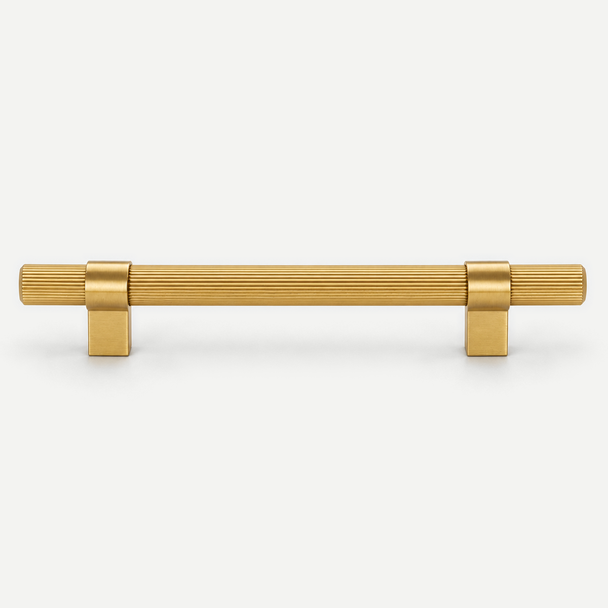 Knurled Brushed Brass Cabinet Handle 96-224mm — product image 4