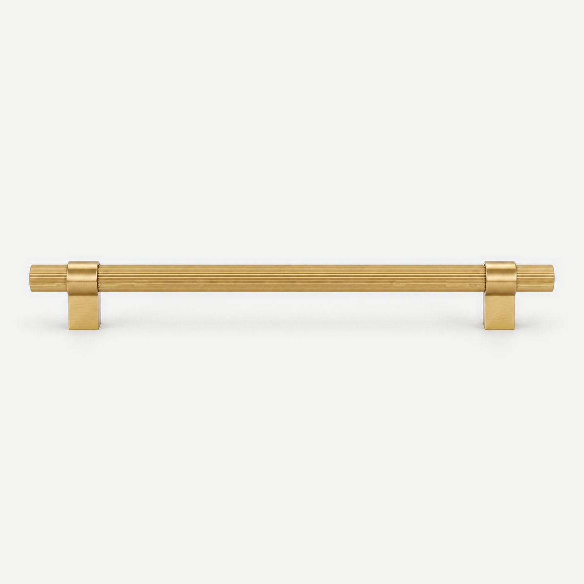 Knurled Brushed Brass Cabinet Handle 96-224mm — product image 6
