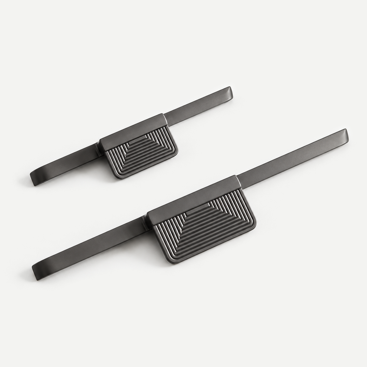 Grey Zinc Alloy Lip Pulls - actual199mm and309mm size combination