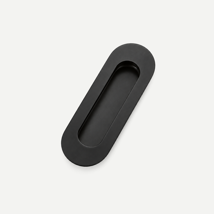 Stainless steel flush pull120x40mm - black-round single product