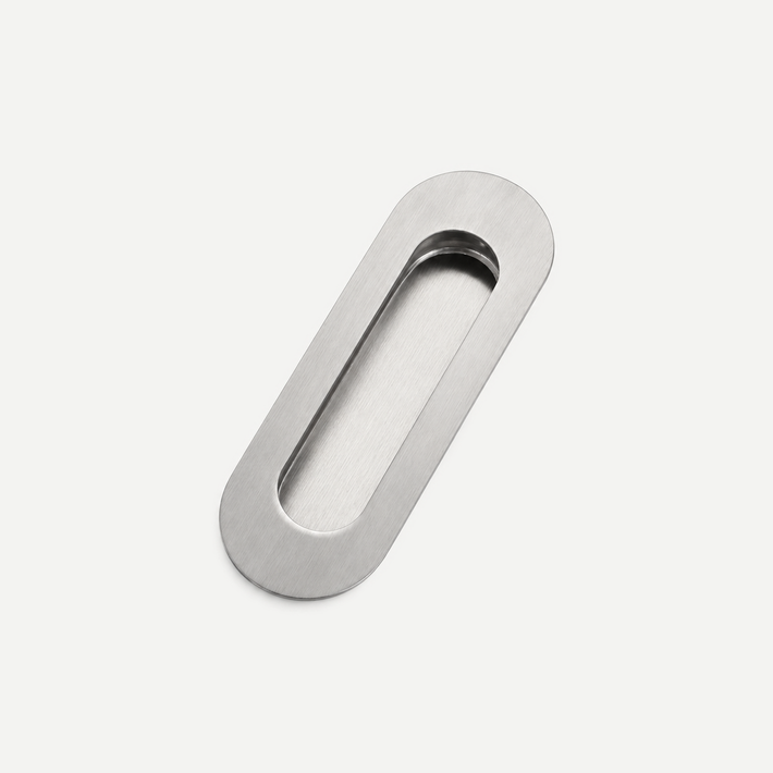 Stainless steel flush pull120x40mm - silver-round single product