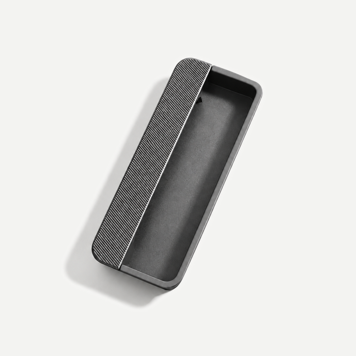 Aluminium alloy recessed pull - Grey140mm single from actual shorter reference