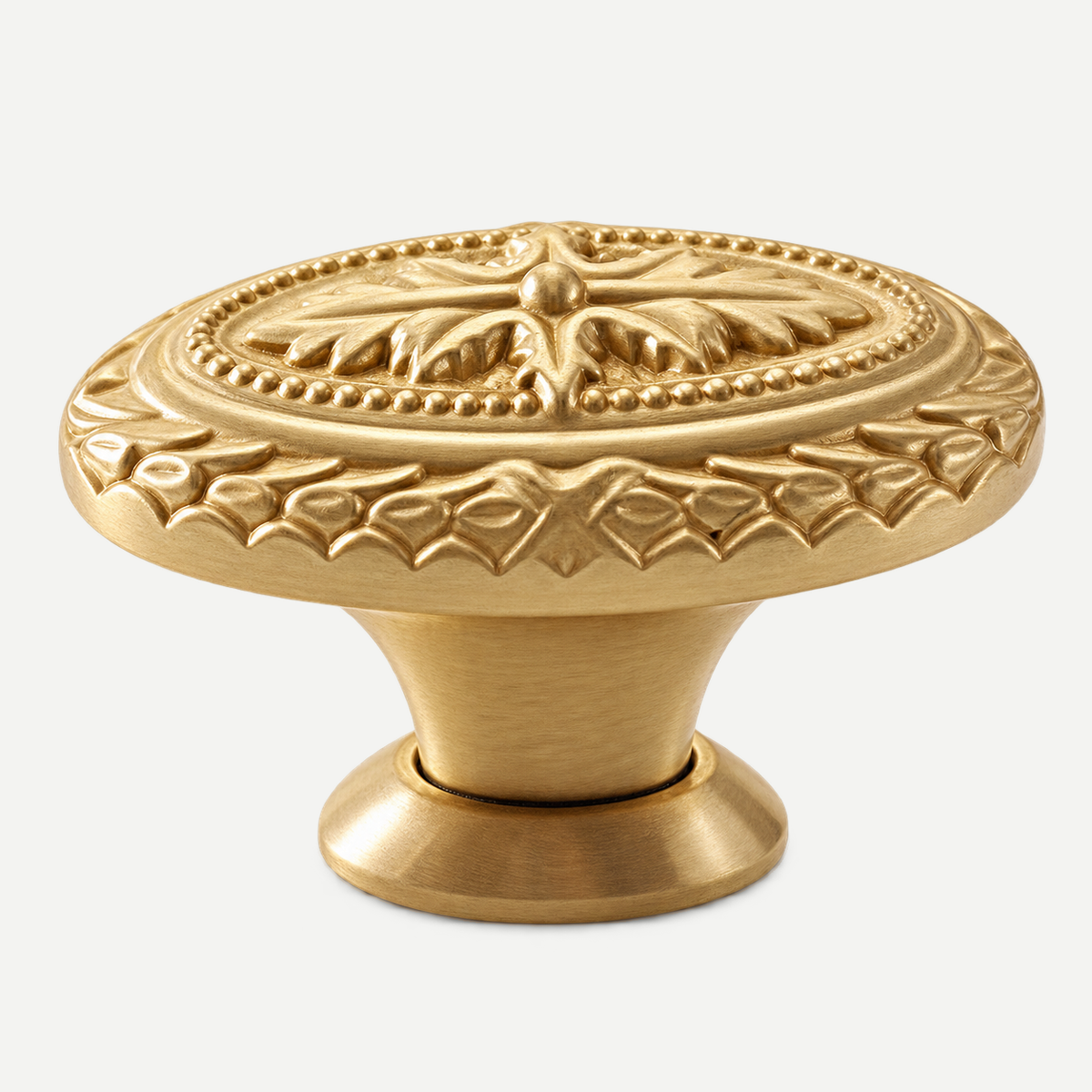 Gold oval cabinet knob - single item