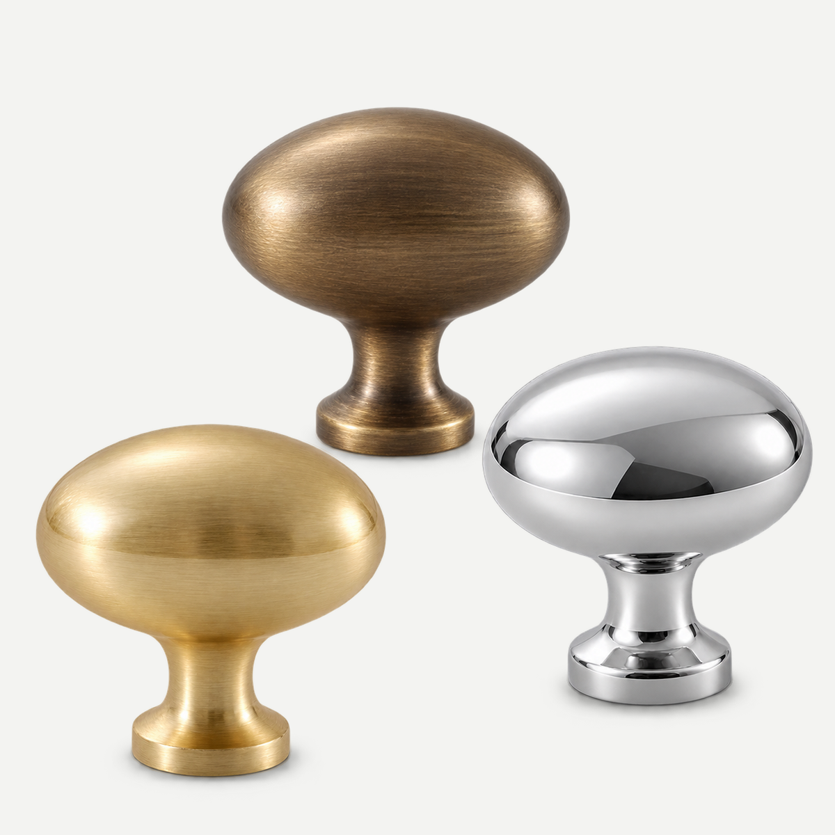 Pigeon egg cabinet knob - Brass Bronze and Silver colour options