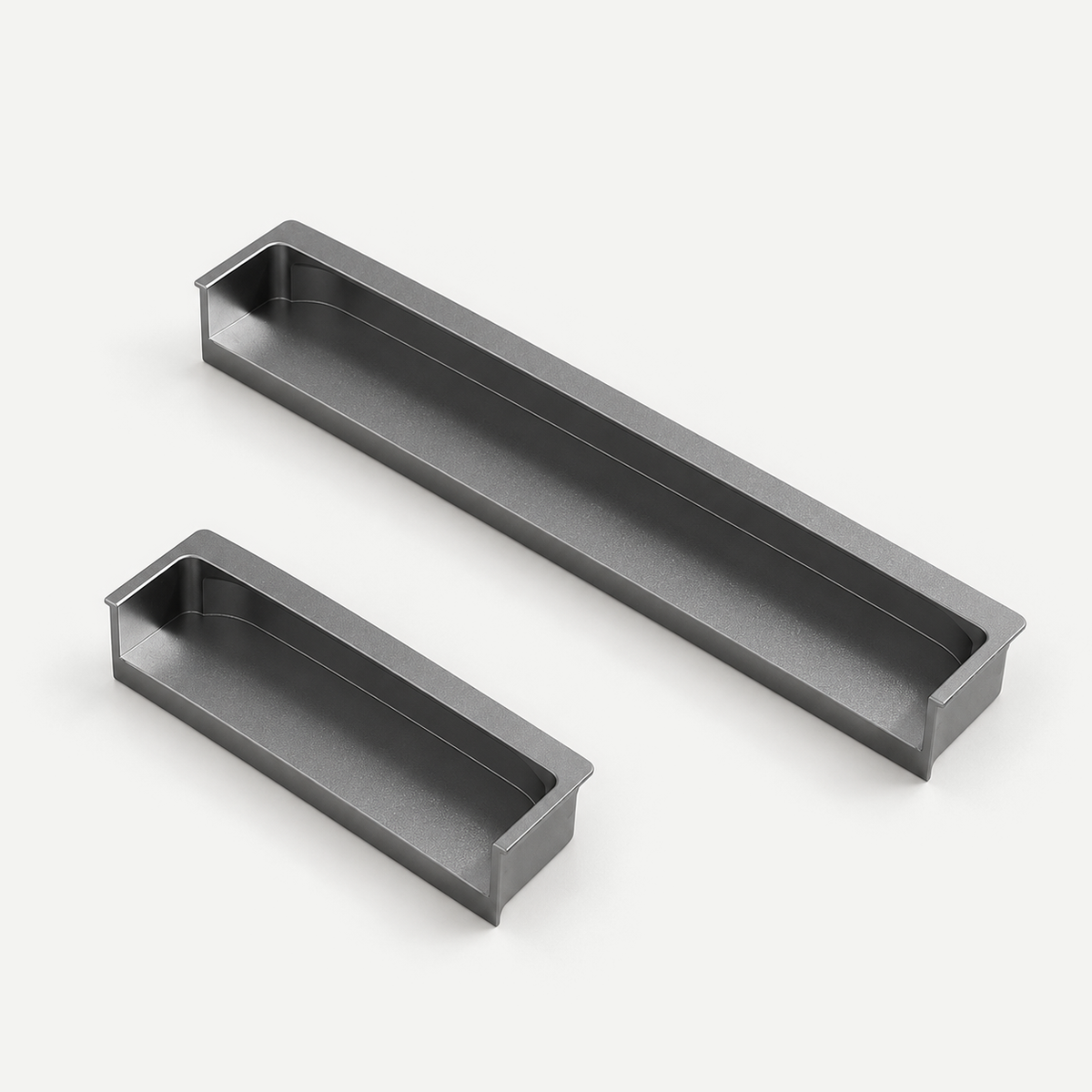 Alloy cabinet flush pull - Gunmetal actual120mm and200mm