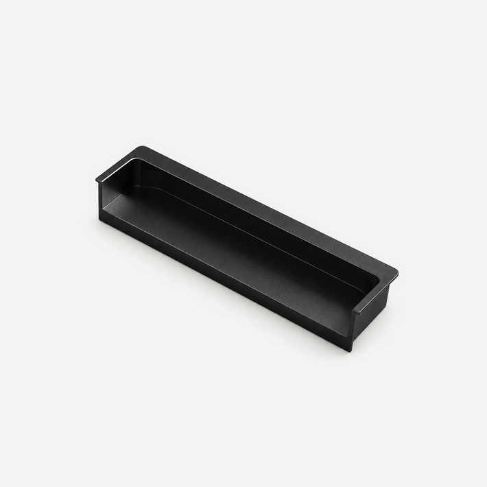 Alloy cabinet flush pull - Black120mm single