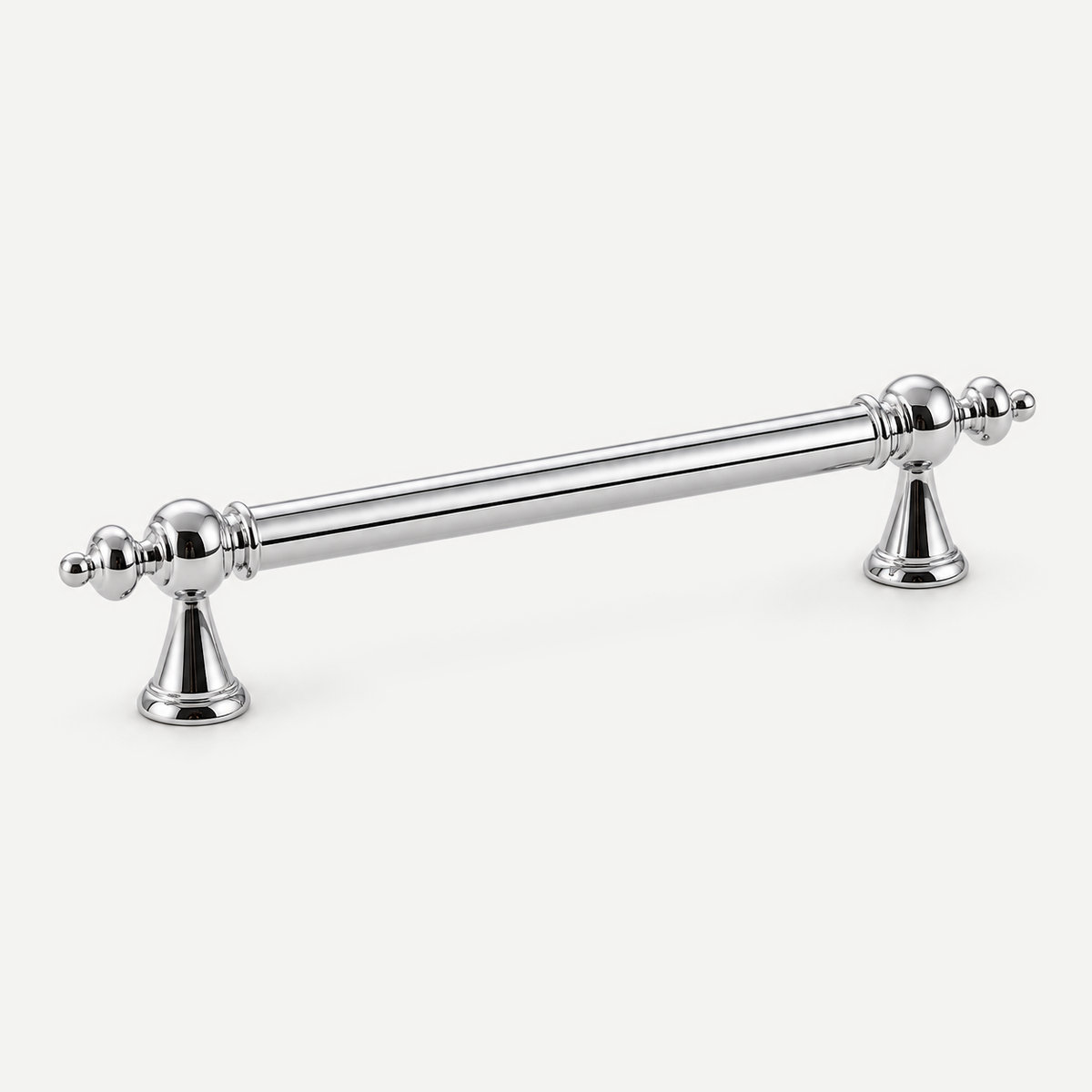 Ornate cabinet pull handle - Silver 128mm