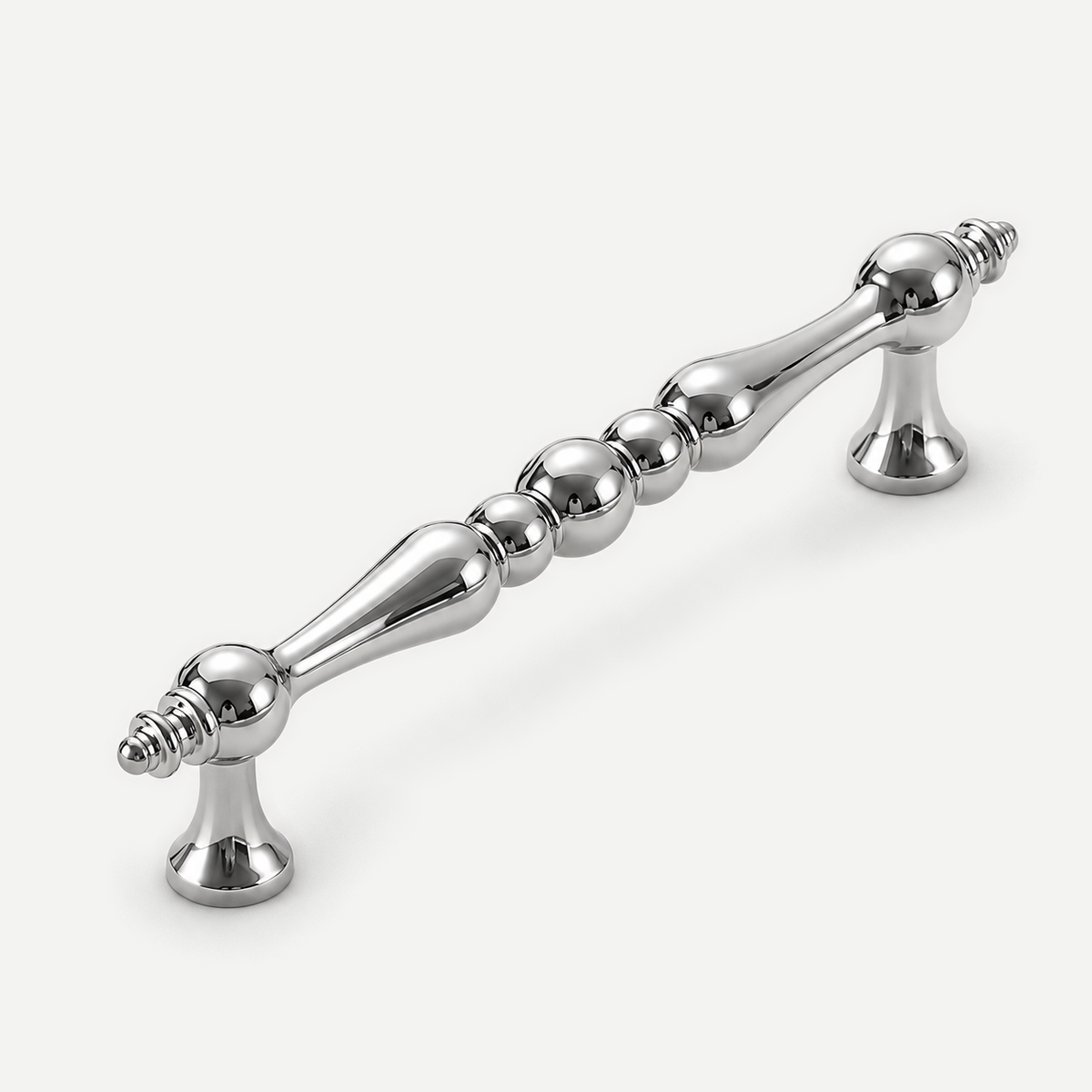 Silver cabinet handle - 96mm hole spacing