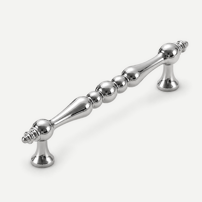 Silver cabinet handle - 96mm hole spacing
