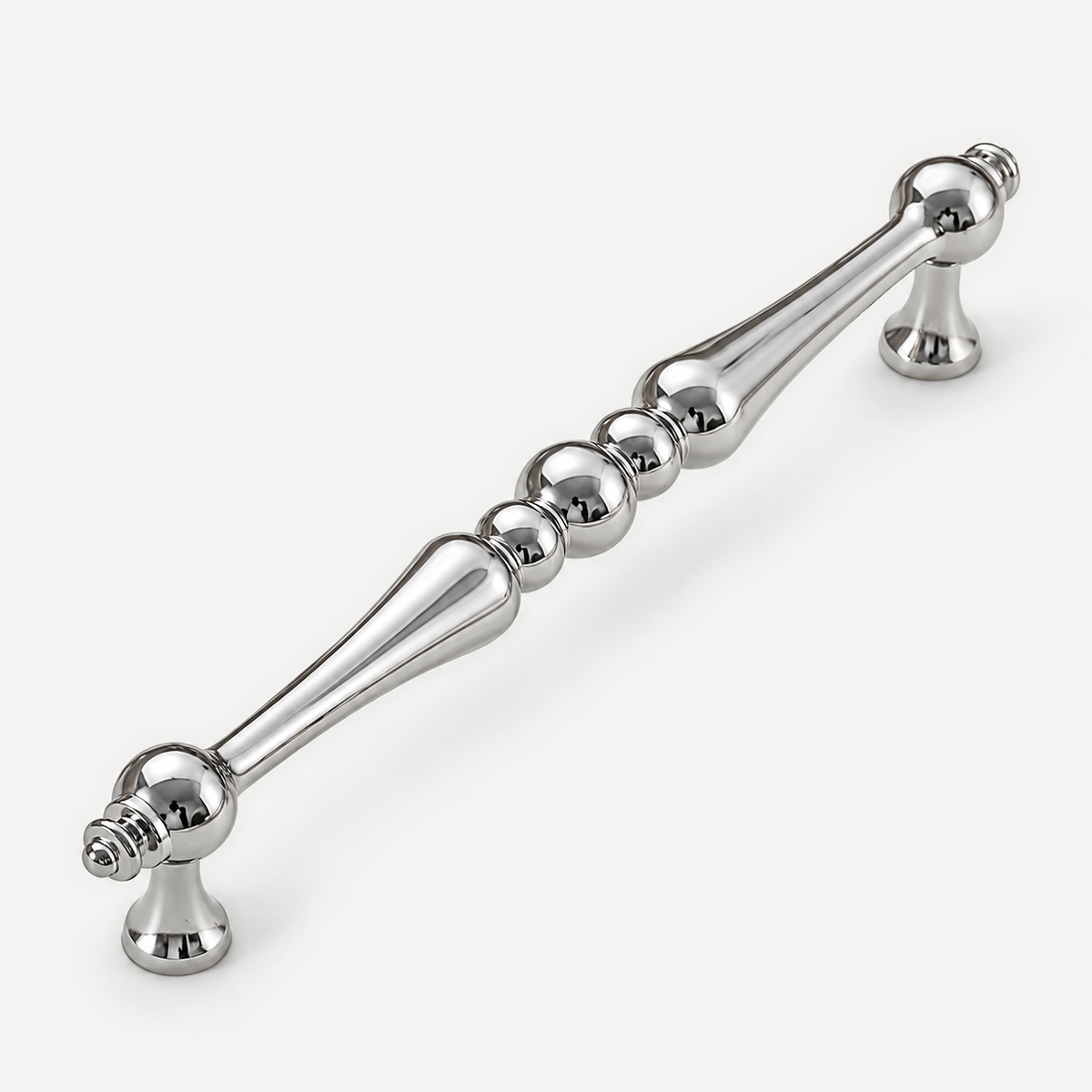 Silver cabinet handle - 128mm hole spacing