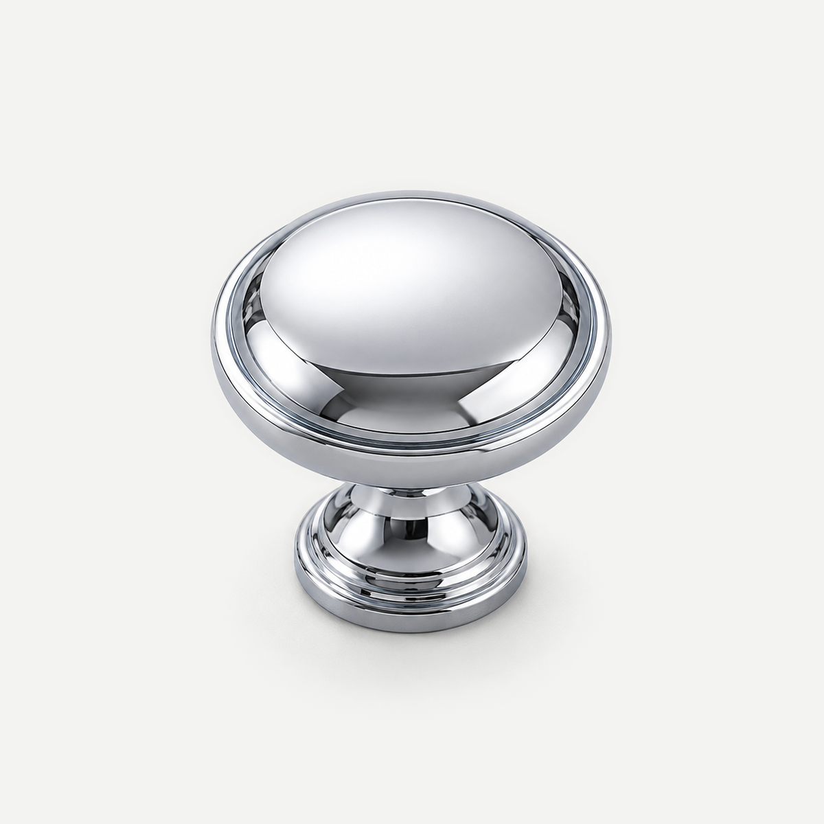 Silver round cabinet knob - 28mm diameter