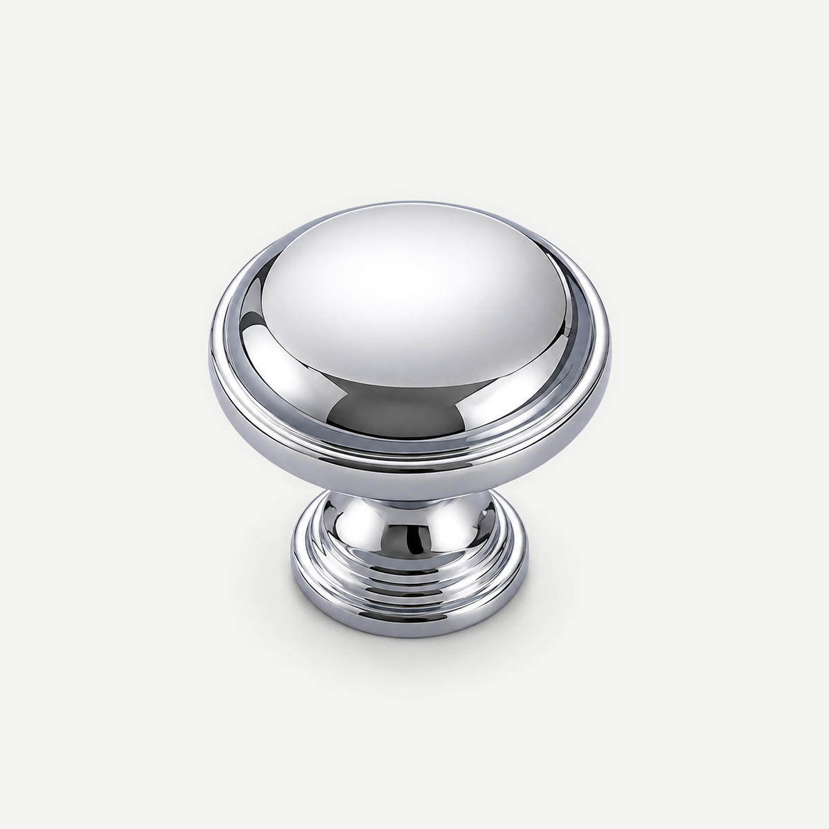 Silver round cabinet knob - 32mm diameter