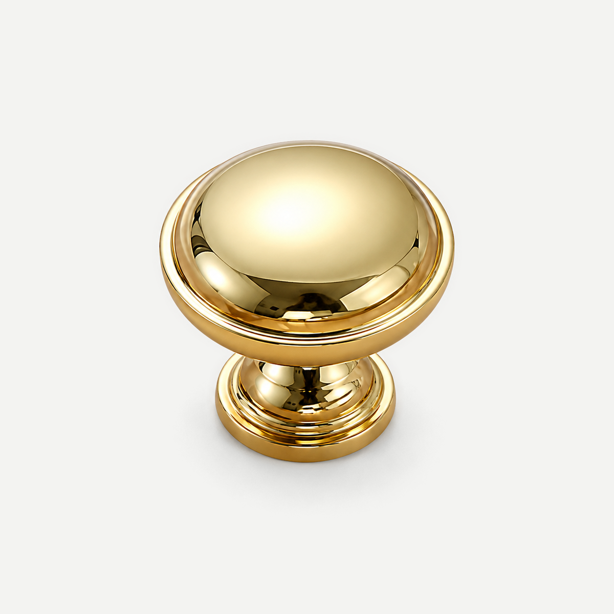 Gold round cabinet knob - 28mm diameter