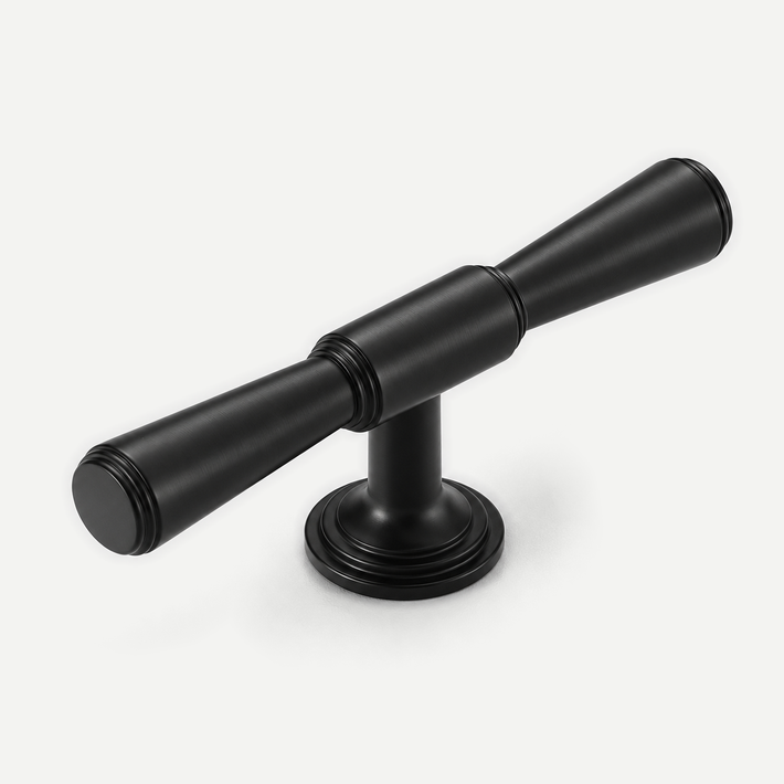Black cabinet T-knob - 80mm full length