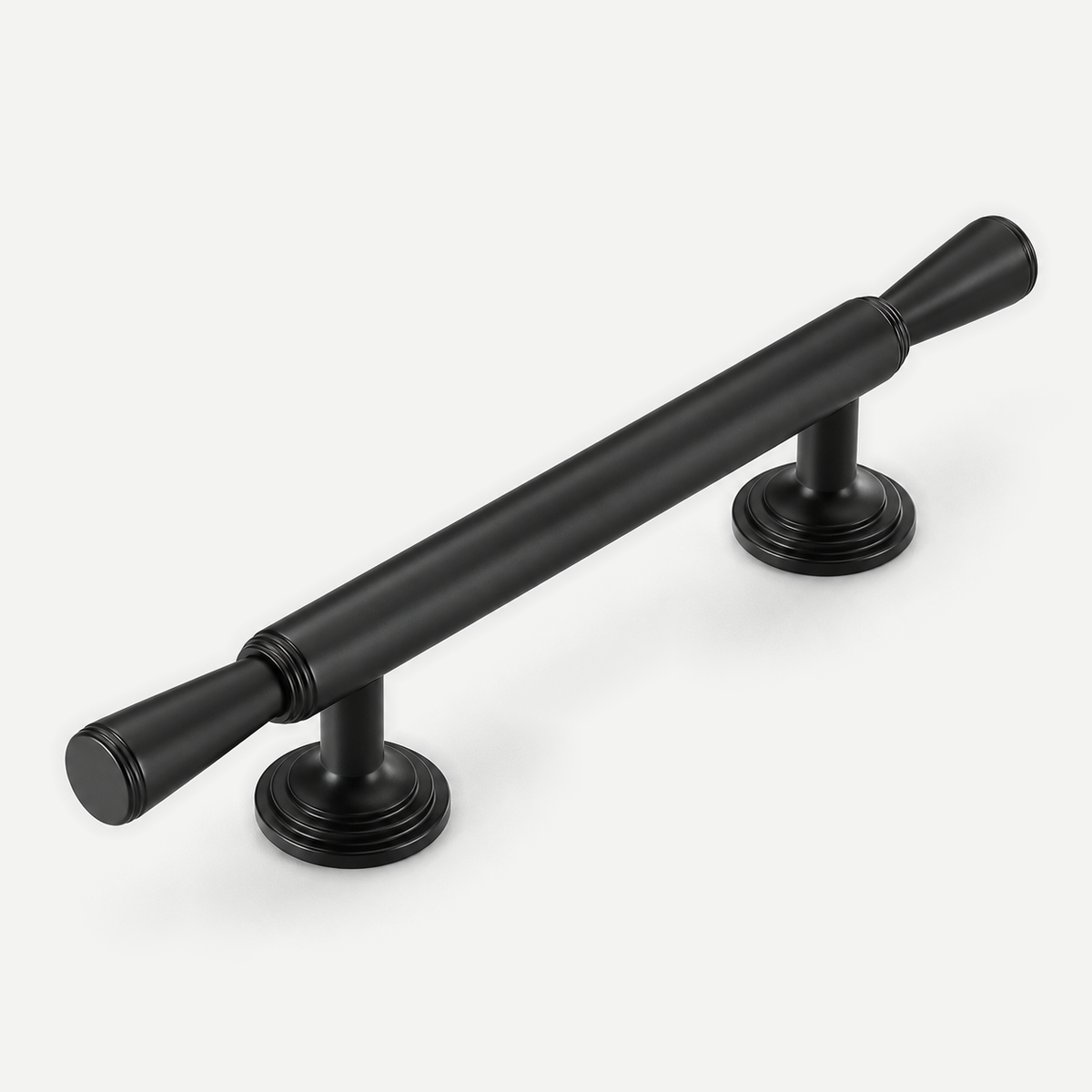 Black cabinet pull handle - 165mm full length