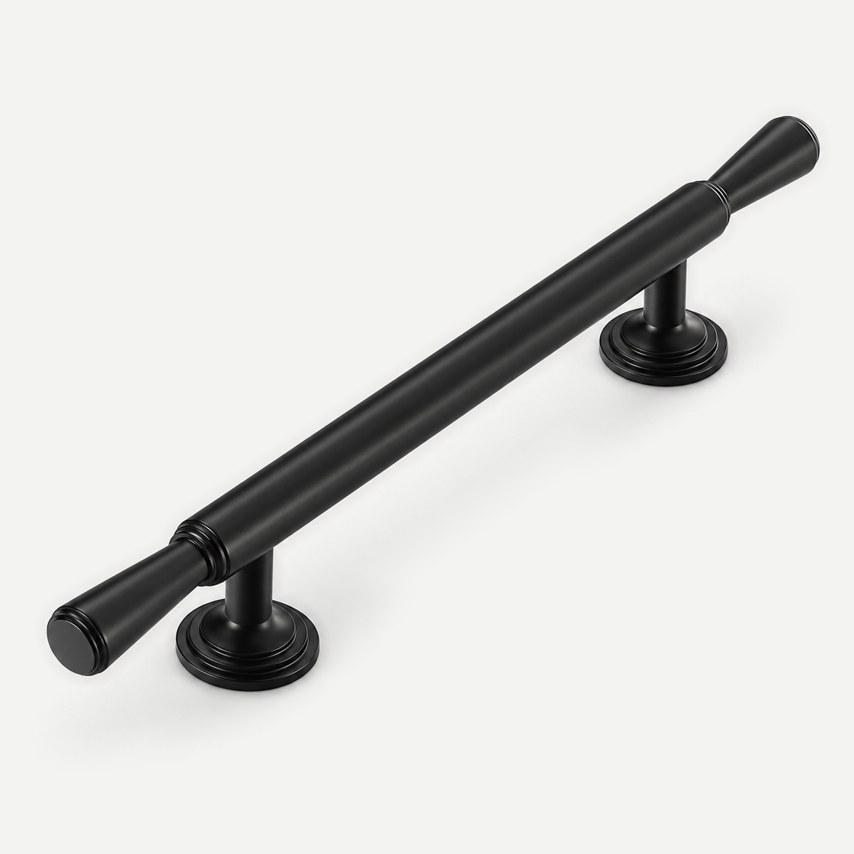 Black cabinet pull handle - 219mm full length
