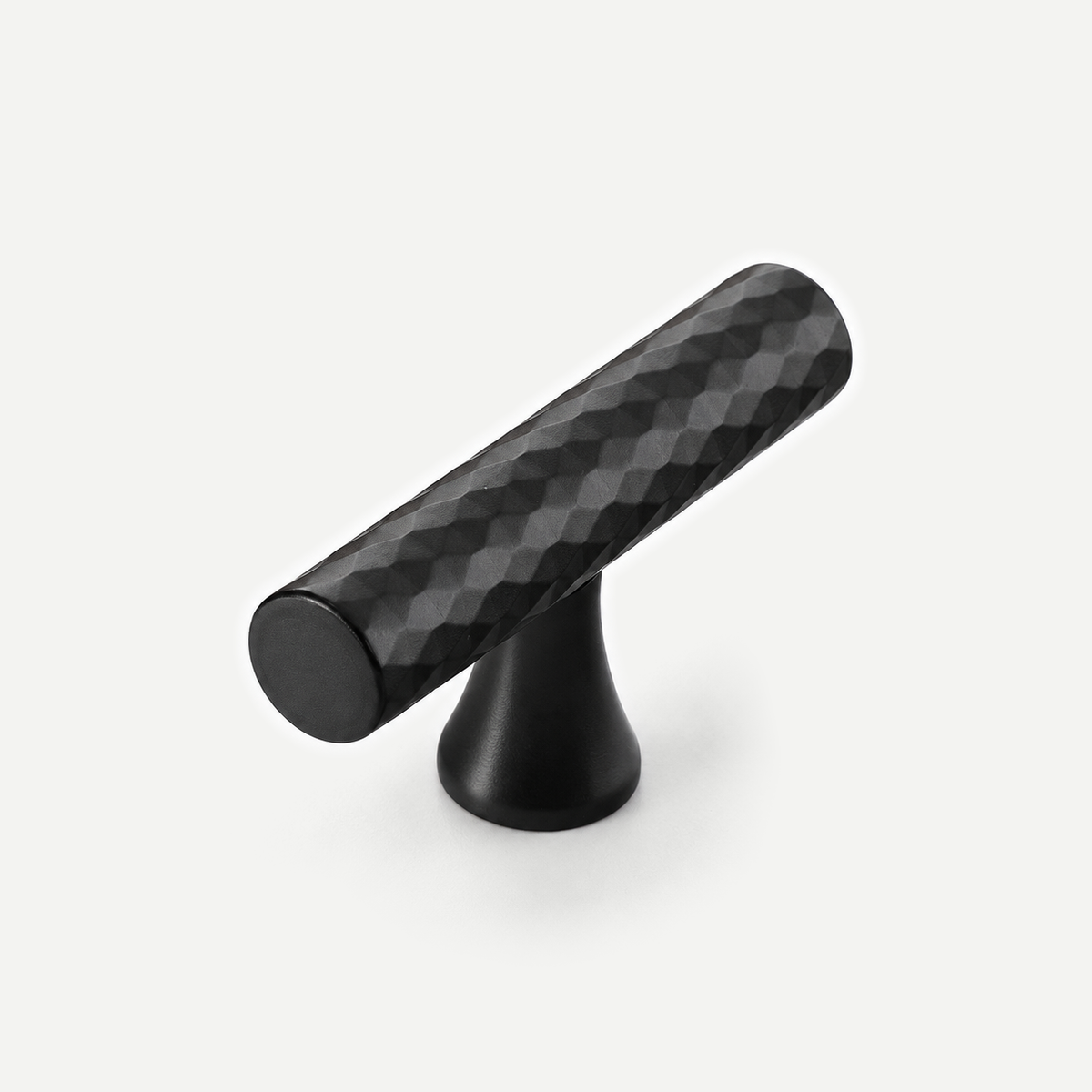 Black diamond knurled cabinet T-knob 56mm