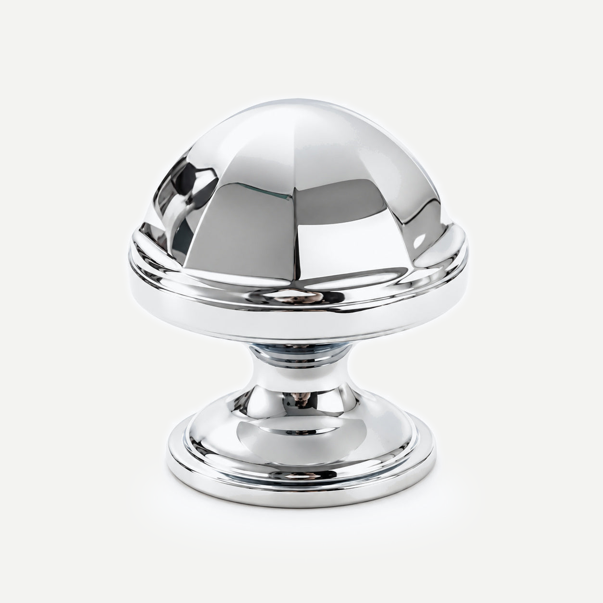 Polished silver faceted dome cabinet knob28mm - original single product