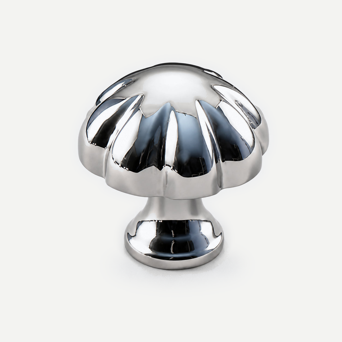 Polished chrome pumpkin cabinet knob32mm - angled single product