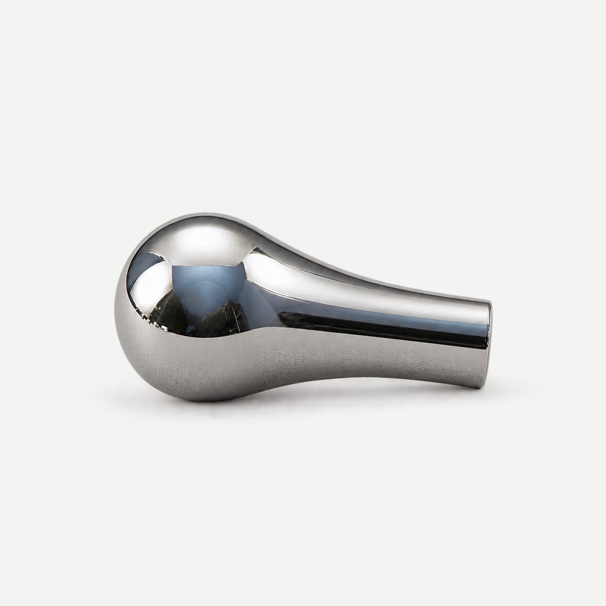 Chrome water drop cabinet knob - continuous tapered side profile