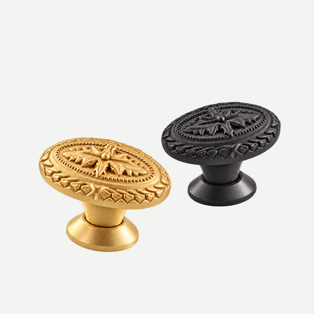 Pebble oval knob - Gold and Black finish choices