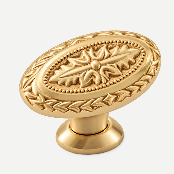Pebble oval knob - Gold single item
